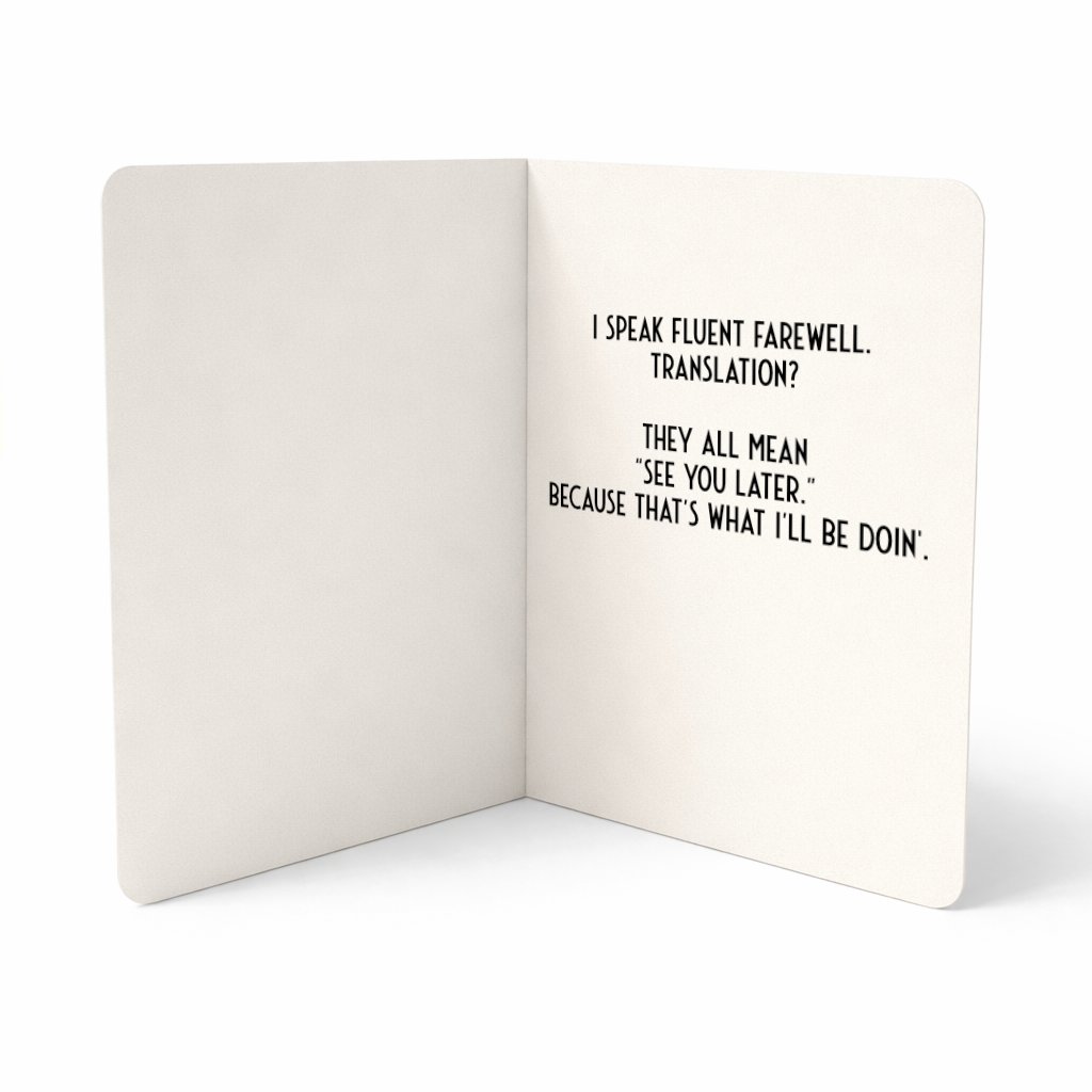 Bon Voyage — “See You Later” Farewell Card