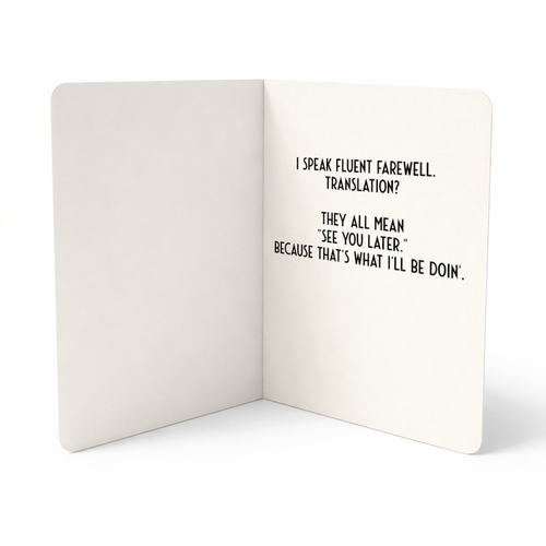 Bon Voyage — “See You Later” Farewell Card