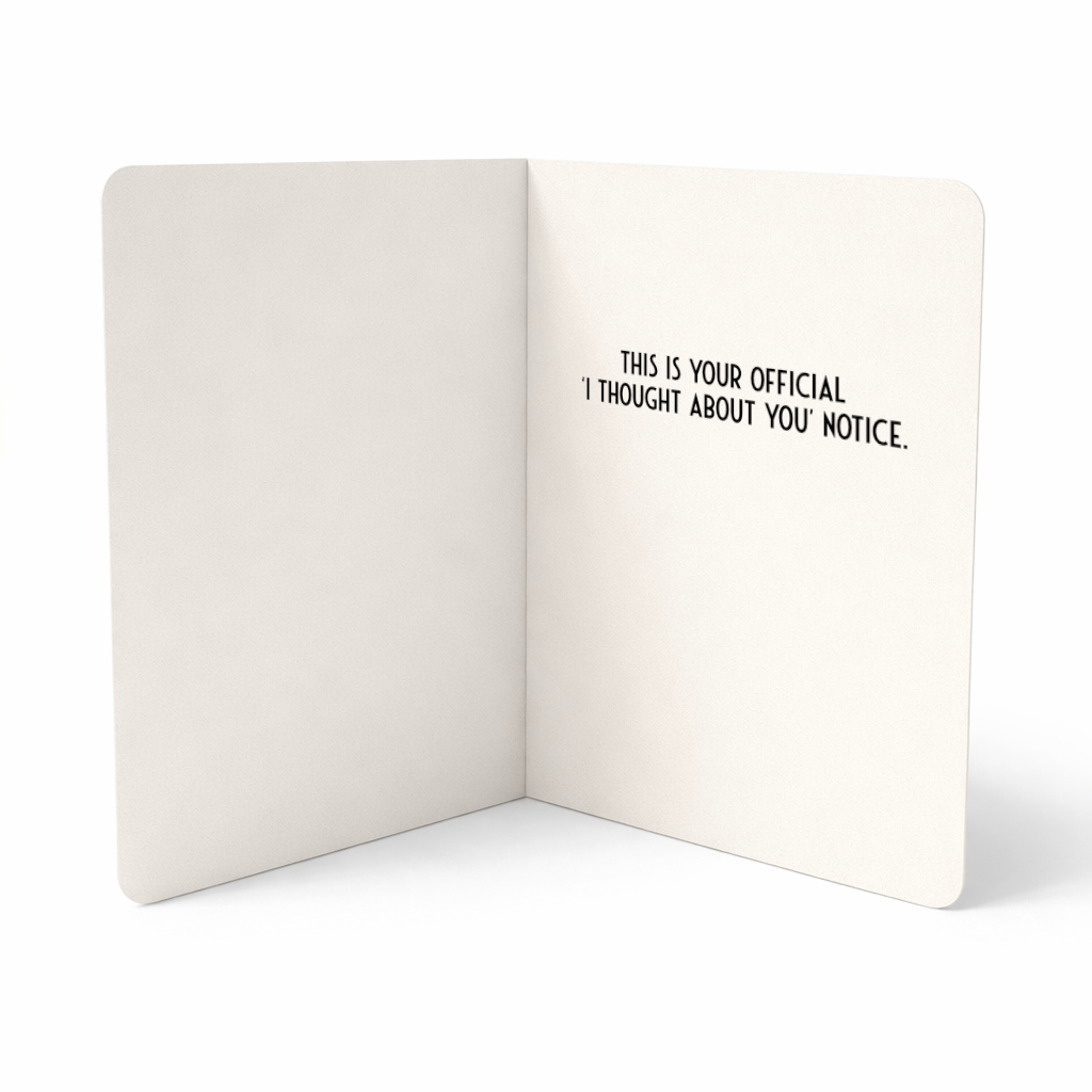 Open greeting card